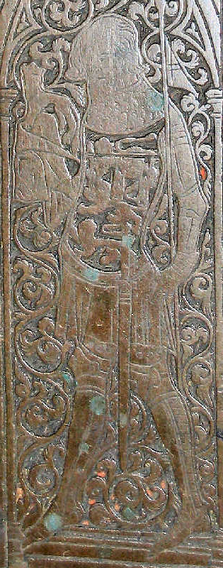 Henry Plantagenet of Grosmont earl of Derby and Lancaster on the Hugh Hastings brass 1347 Elsing