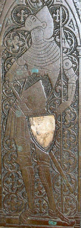 Elsing St Mary the Virgin Ralph Stafford on the Elsing brass of Henry Hastings 1347