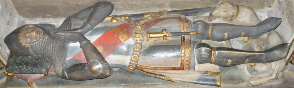 The effigy of the knight Peter de Grandisson 1358 from Hereford Cathedral-