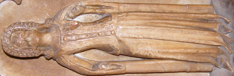 A female weeper from the tomb of Thomas Beauchamp 1369 and wife Katherine Mortimer 1369 St Marys Church Warwick England